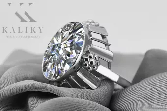 Ring Vintage Schmuck Zirkon Sterling Silber 925 vrc043s